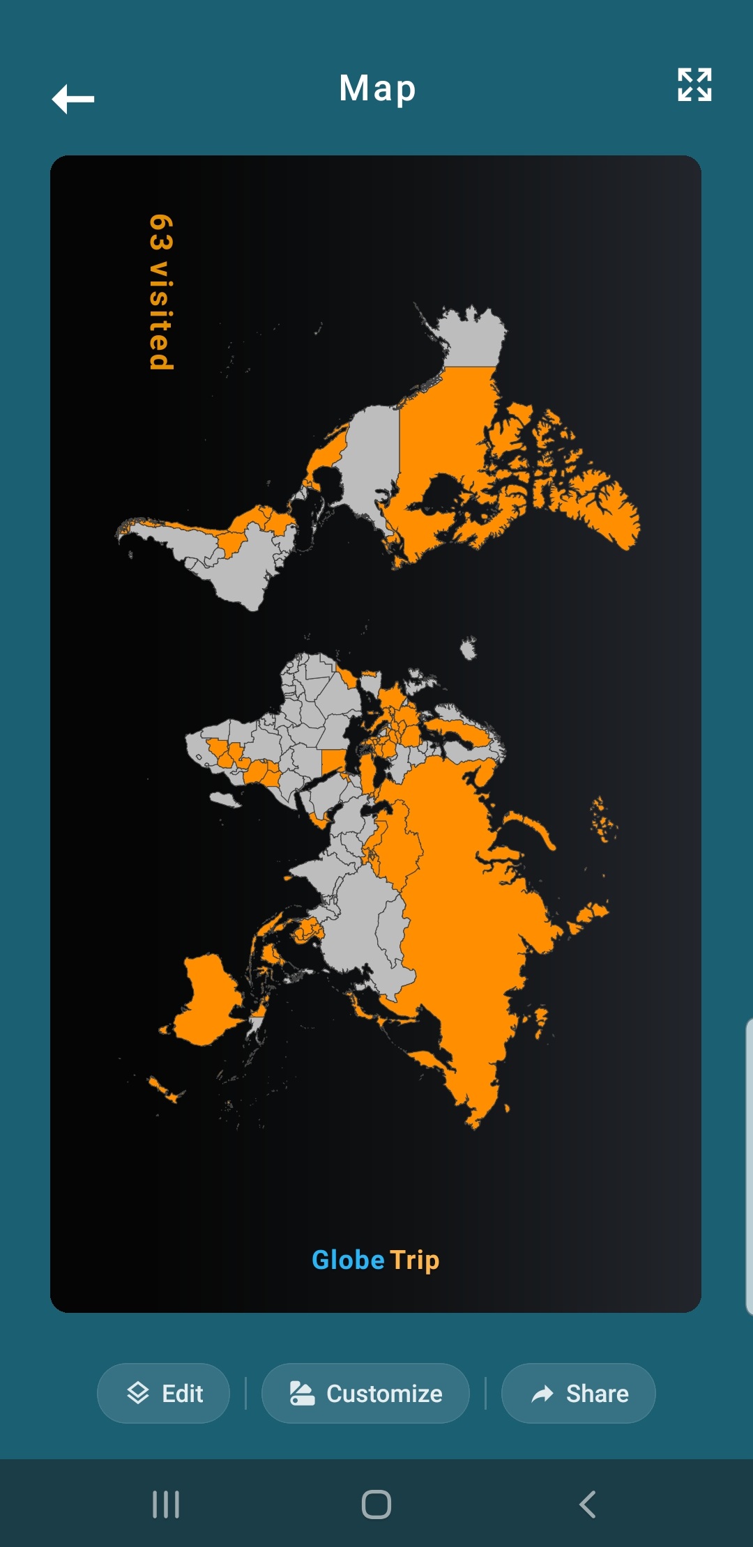 Globe Trip – World map
