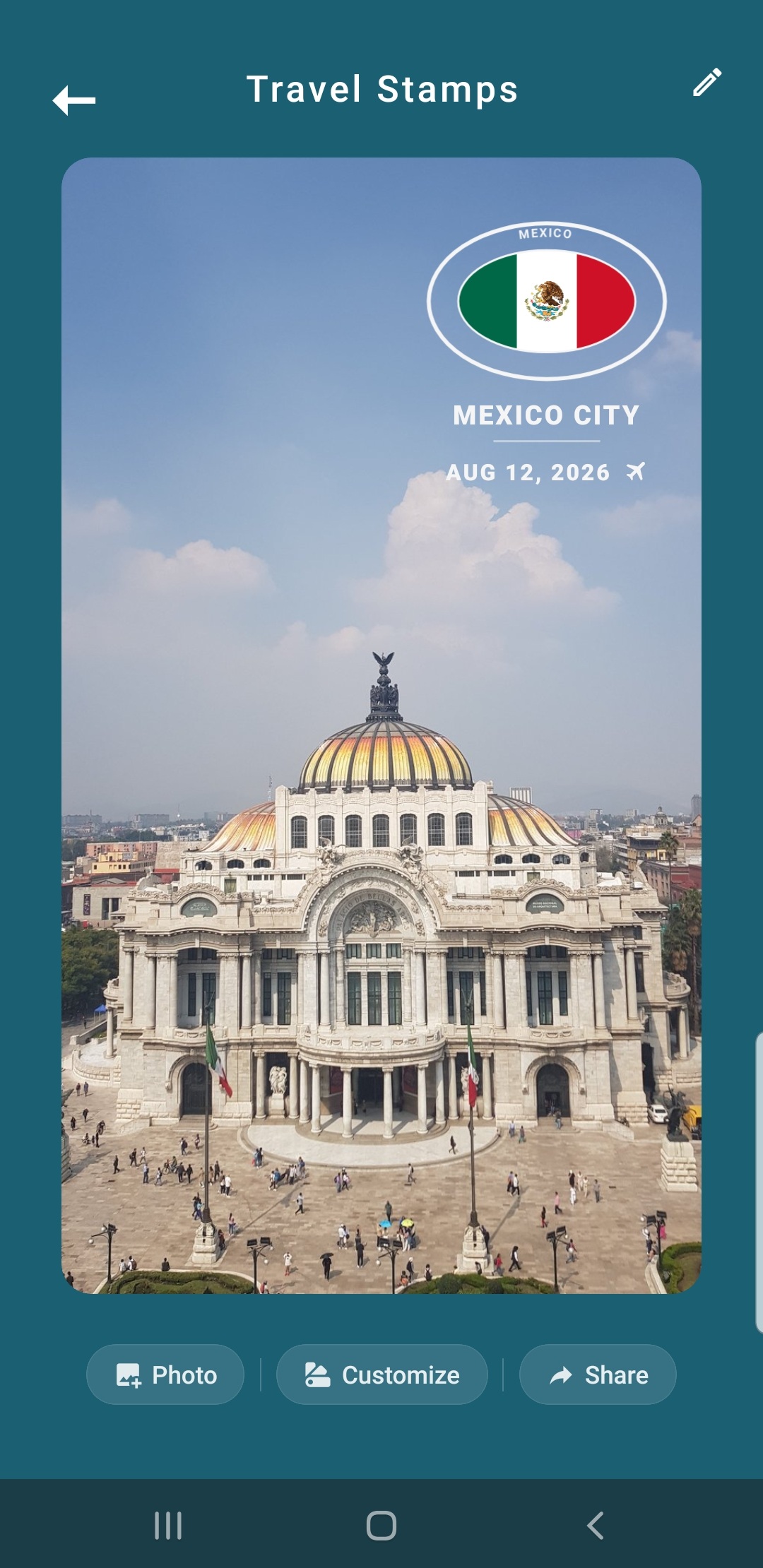 Globe Trip – Travel stamp